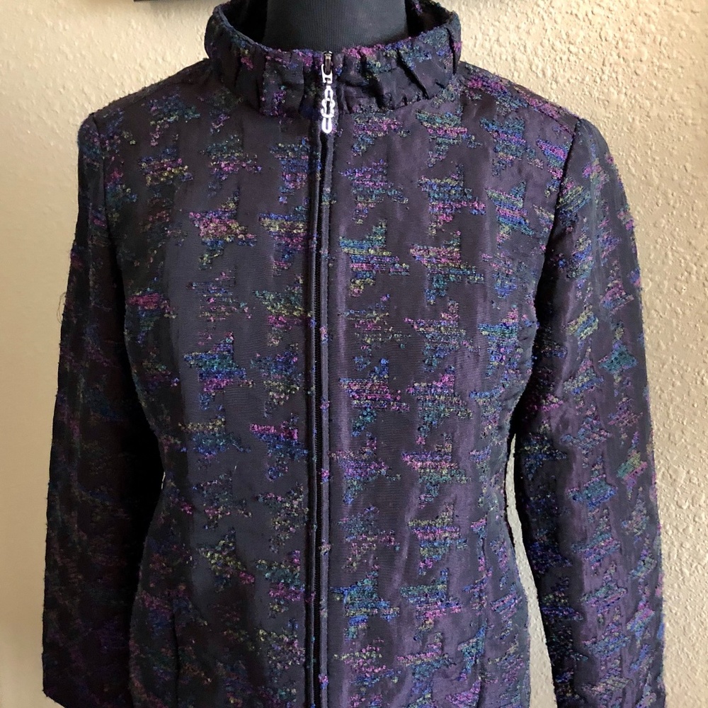 Molly and Maxx Womens Jacket Multi Color Purple S